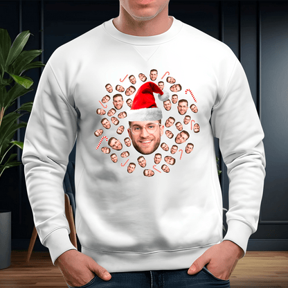 Personalizowana bluza męska z własnym nadrukiem ŚWIĘTY MIKOŁAJ - prezent dla męża - idamell.com
