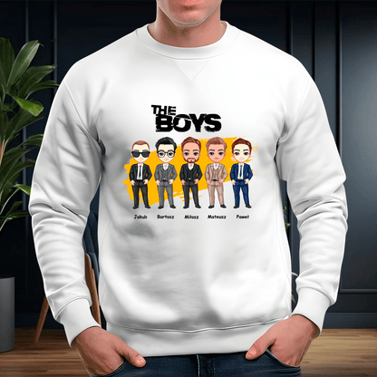 Personalizowana bluza męska z własnym nadrukiem THE BOYS - prezent dla niego - idamell.com