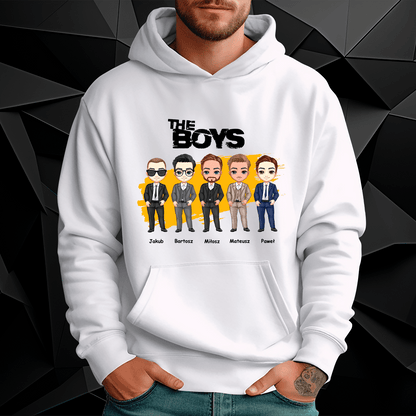 Personalizowana bluza męska z własnym nadrukiem THE BOYS - prezent dla niego - idamell.com