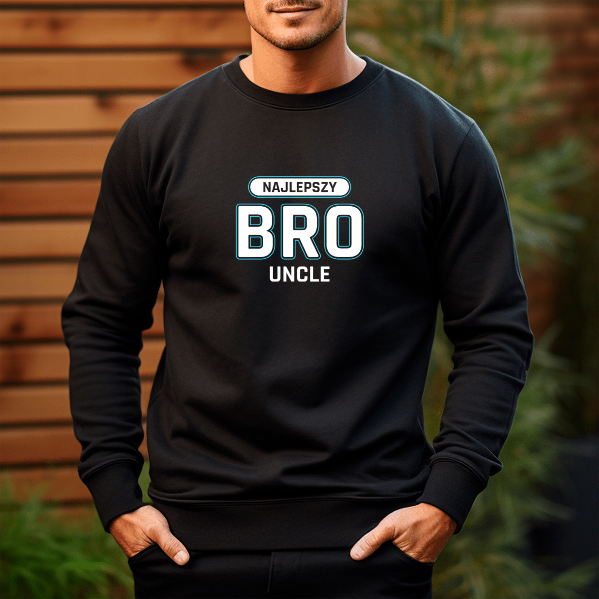 Personalizowana bluza męska z własnym nadrukiem UNCLE - prezent dla wujka - idamell.com