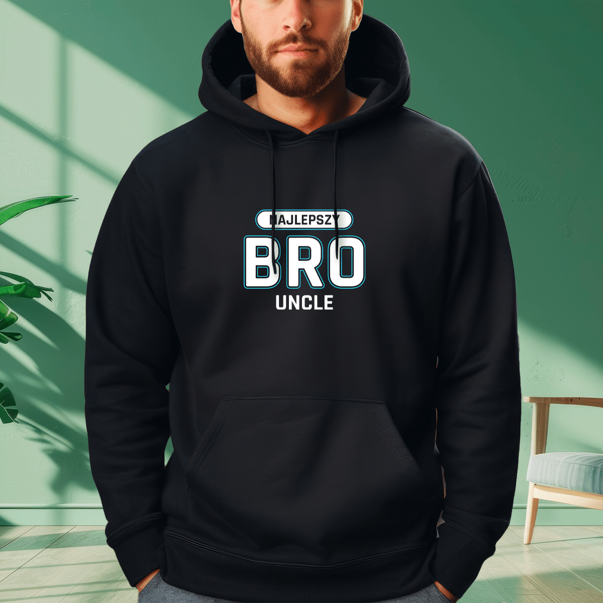 Personalizowana bluza męska z własnym nadrukiem UNCLE - prezent dla wujka - idamell.com
