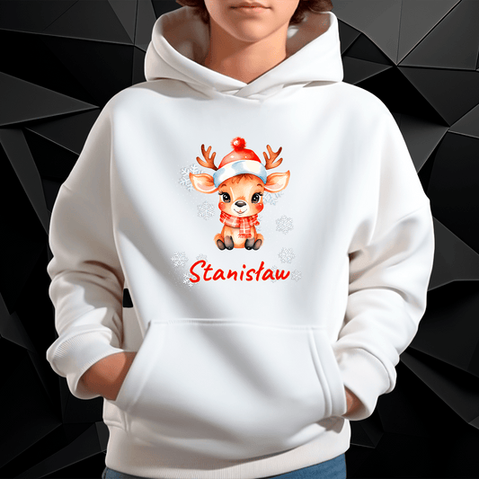 Personalizowana bluza z własnym nadrukiem RENIFER - prezent dla dziecka - idamell.com