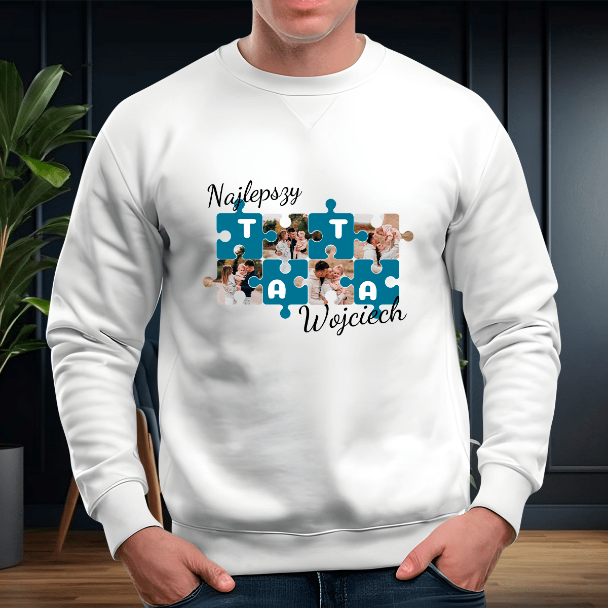 Personalizowane bluzy z własnym nadrukiem MAMA & TATA - prezent dla rodziców - idamell.com