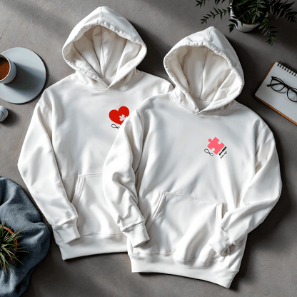 Personalizowane bluzy z własnym nadrukiem NA ZAWSZE RAZEM - prezent dla pary - idamell.com