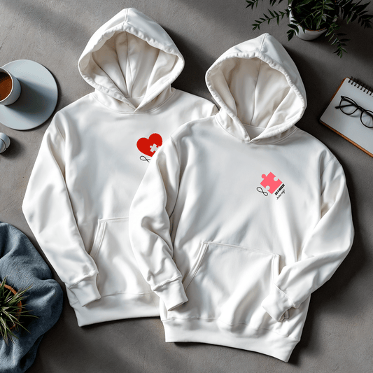 Personalizowane bluzy z własnym nadrukiem NA ZAWSZE RAZEM - prezent dla pary - idamell.com