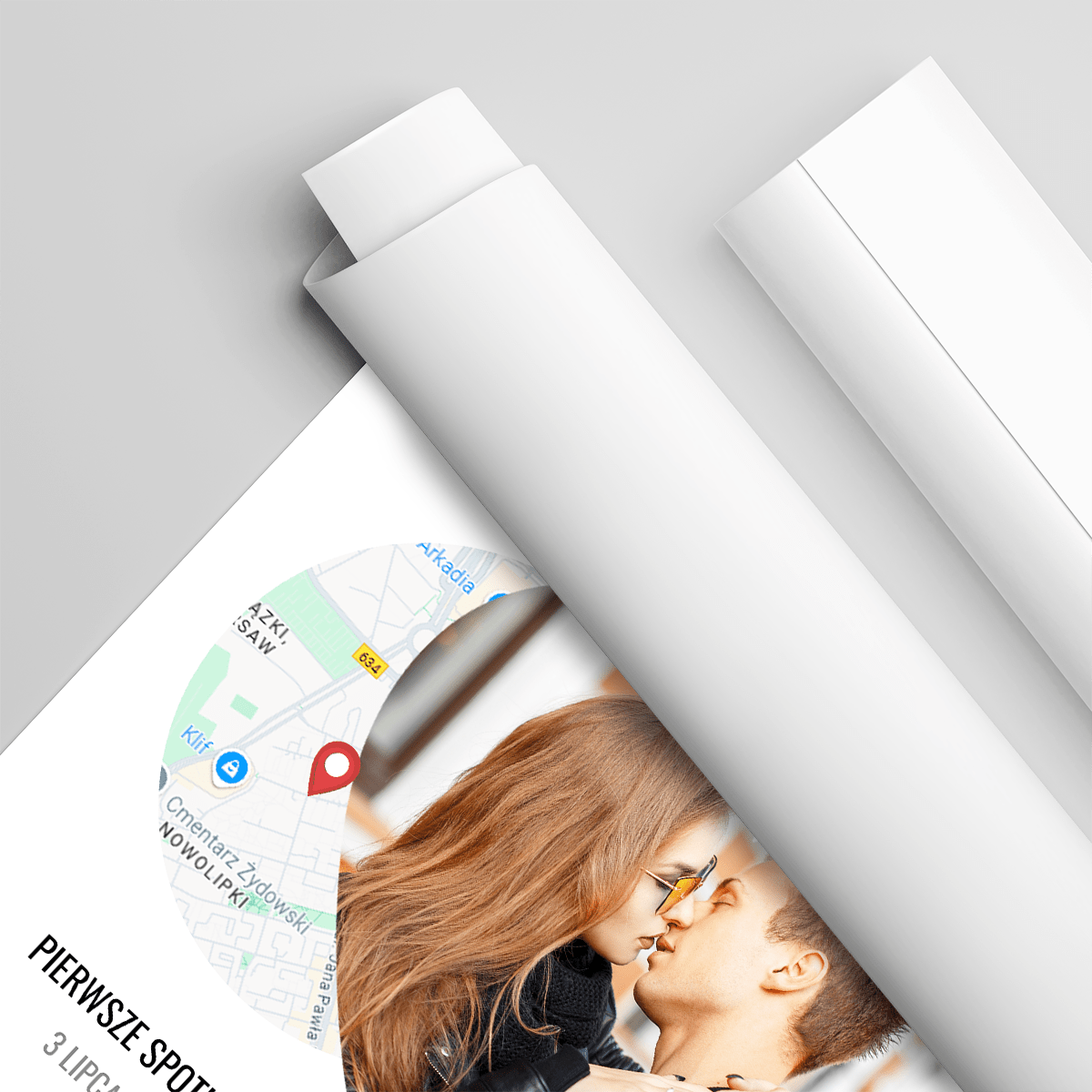Pierwsza randka - plakat, spersonalizowany prezent dla niego - idamell.com