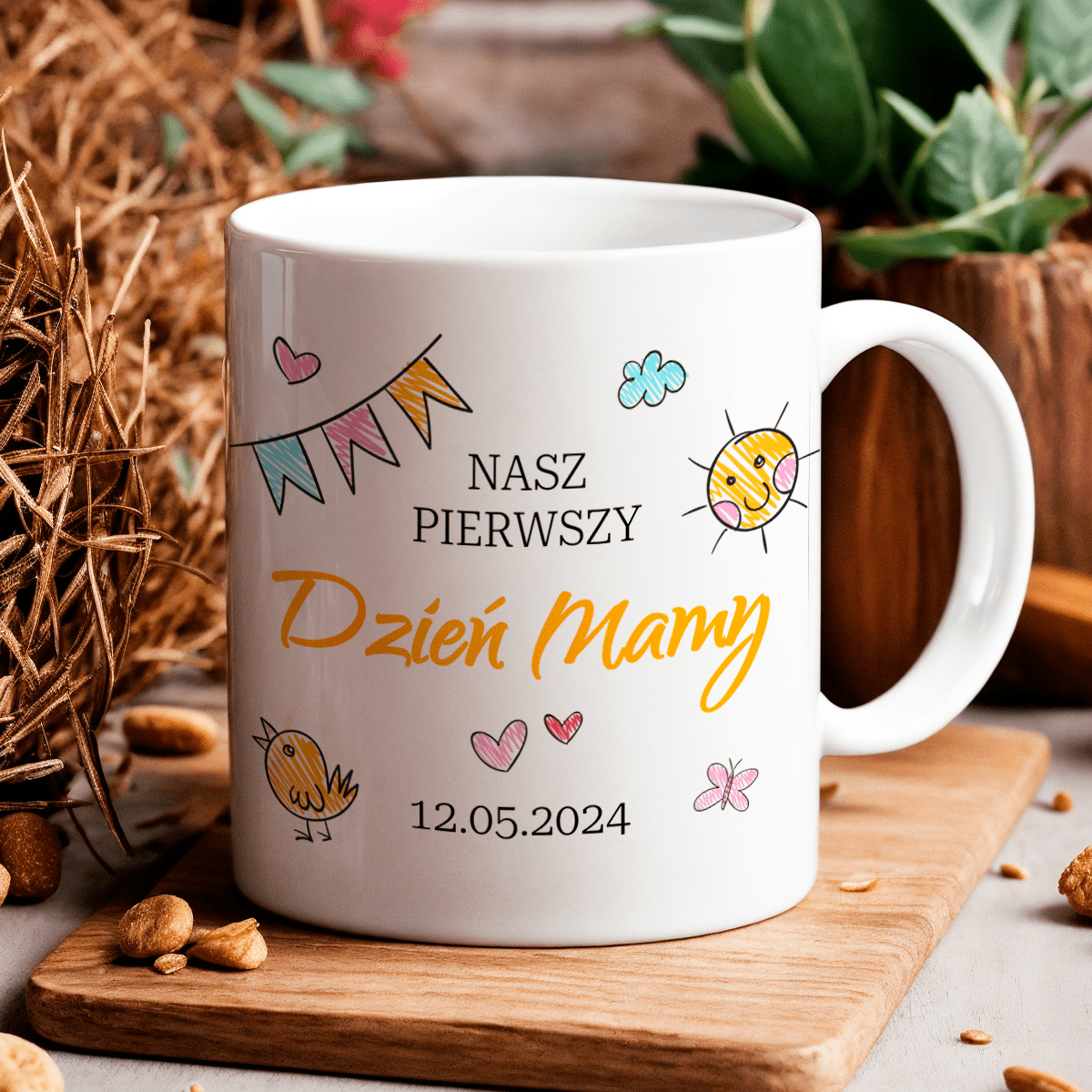Pierwszy dzień mamy - 1x Kubek z nadrukiem, spersonalizowany prezent dla mamy - idamell.com
