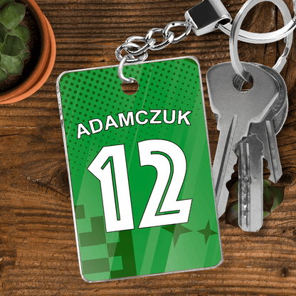 Piłkarz - brelok do kluczy, spersonalizowany prezent dla niego - idamell.com