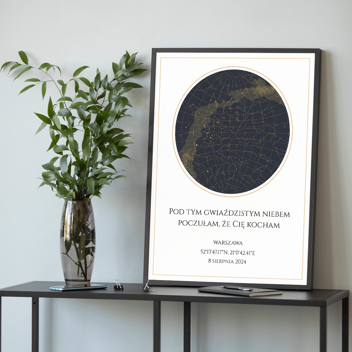 Pod gwieździstym niebem - plakat, spersonalizowany prezent dla mężczyzny - idamell.com