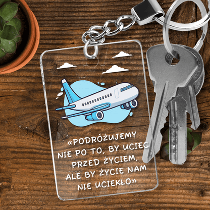 Podróżnik - brelok do kluczy, spersonalizowany prezent dla niego - idamell.com