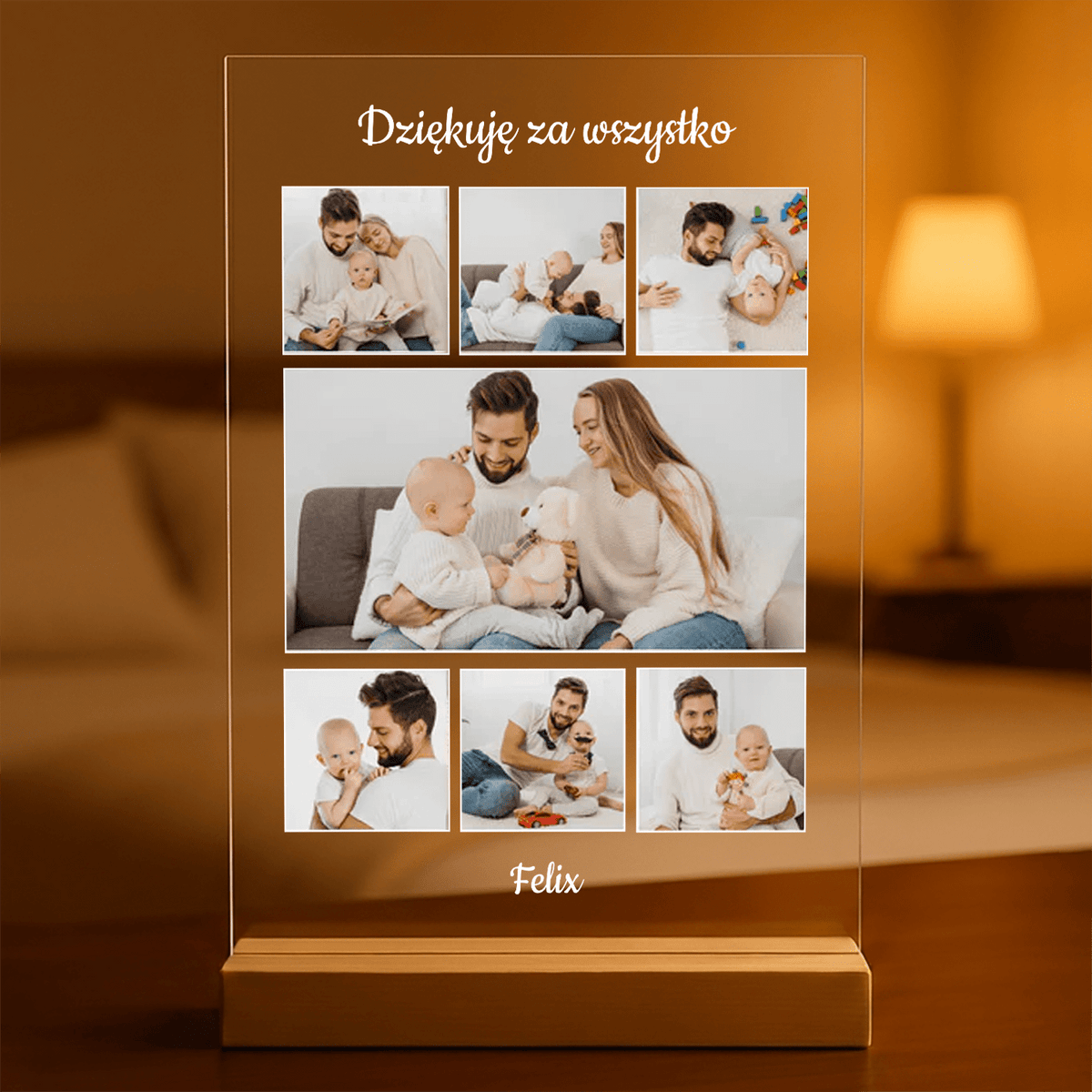 Podziękowania dla taty - Druk na szkle, spersonalizowany prezent dla taty - idamell.com