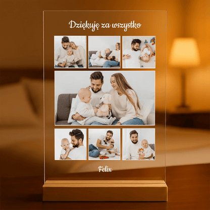 Podziękowania dla taty - Druk na szkle, spersonalizowany prezent dla taty - idamell.com