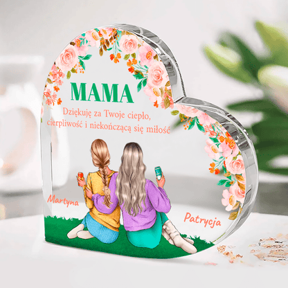 Podziękowania za miłość Clipart - Druk na szkle, spersonalizowany prezent dla mamy - idamell.com
