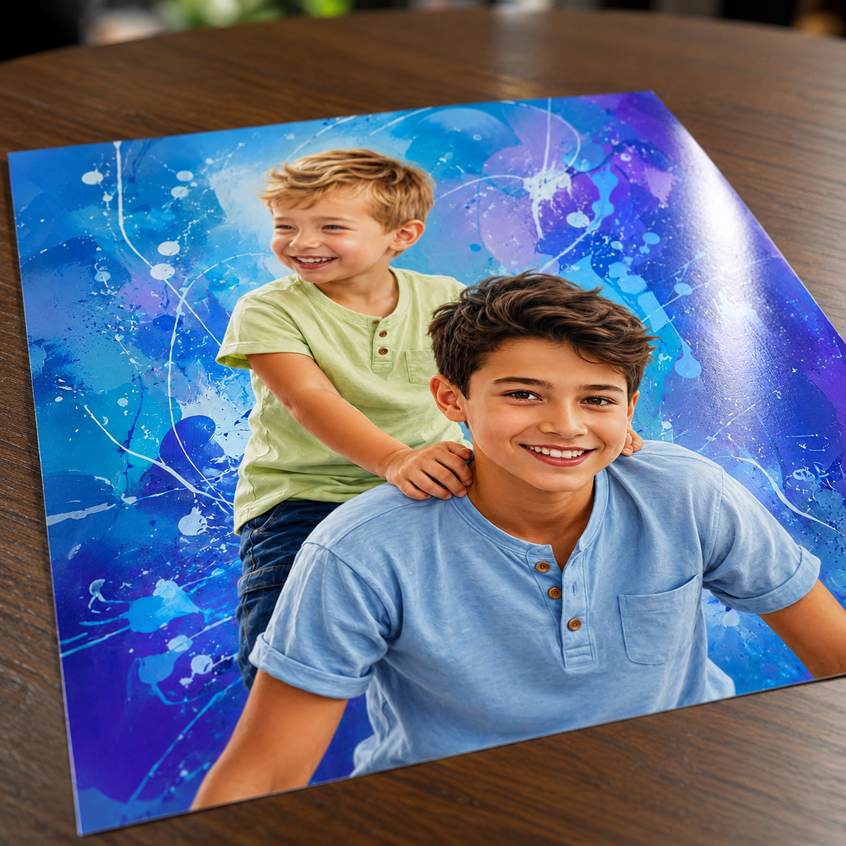 Portret braci - plakat, spersonalizowany prezent dla brata - idamell.com