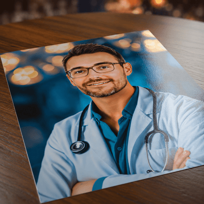 Portret doktora - plakat, spersonalizowany prezent dla lekarza - idamell.com