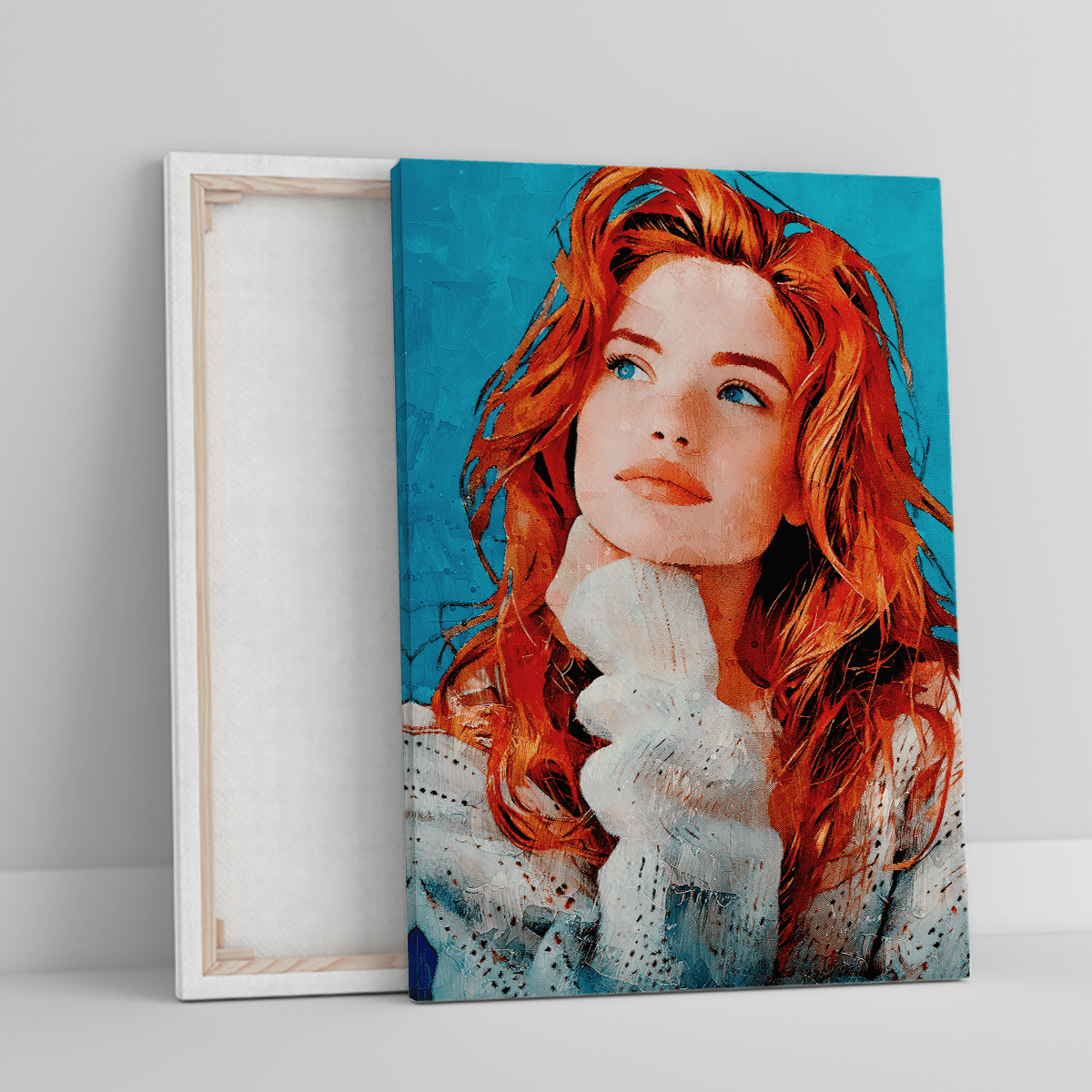 Portret dziewczyny w stylu pop art - druk na płótnie, spersonalizowany prezent dla dziewczyny - idamell.com