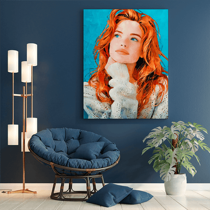 Portret dziewczyny w stylu pop art - druk na płótnie, spersonalizowany prezent dla dziewczyny - idamell.com