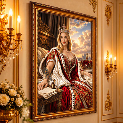Portret ze zdjęcia na płótnie Historyczna królowa — prezent dla mamy