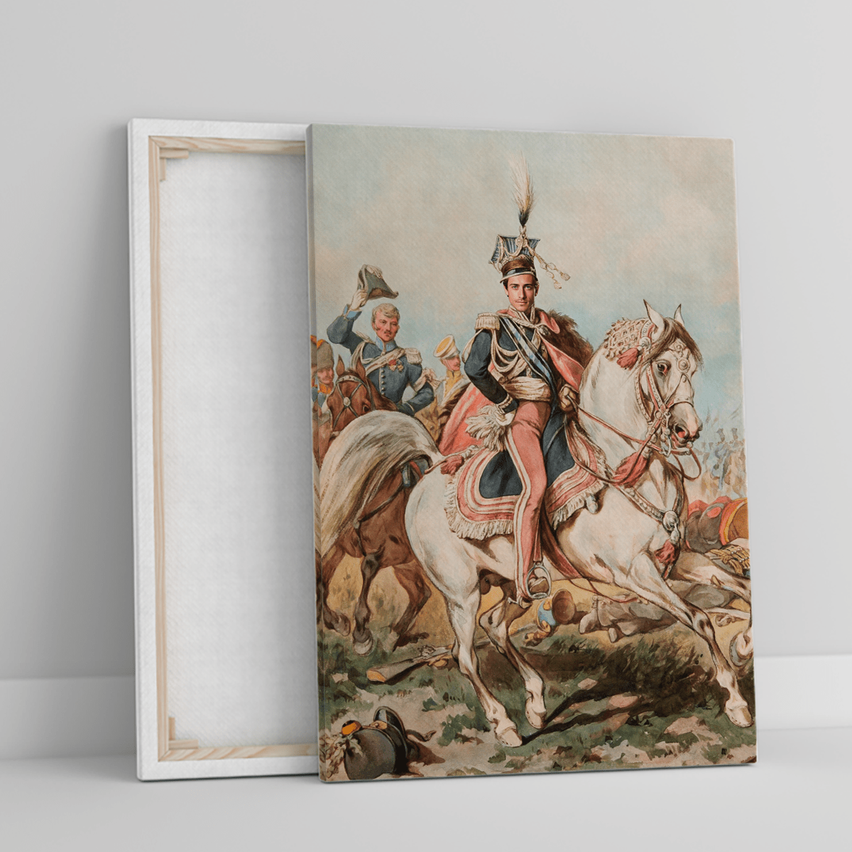 Portret historyczny żołnierza - druk na płótnie, spersonalizowany prezent dla mężczyzny - idamell.com