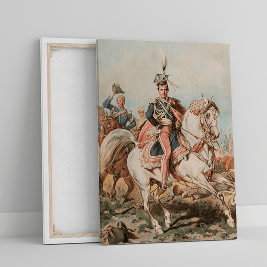 Portret historyczny żołnierza - druk na płótnie, spersonalizowany prezent dla mężczyzny - idamell.com
