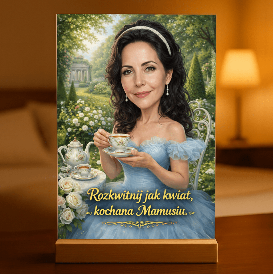 Portret kochanej mamy - Druk na szkle, spersonalizowany prezent dla mamy - idamell.com