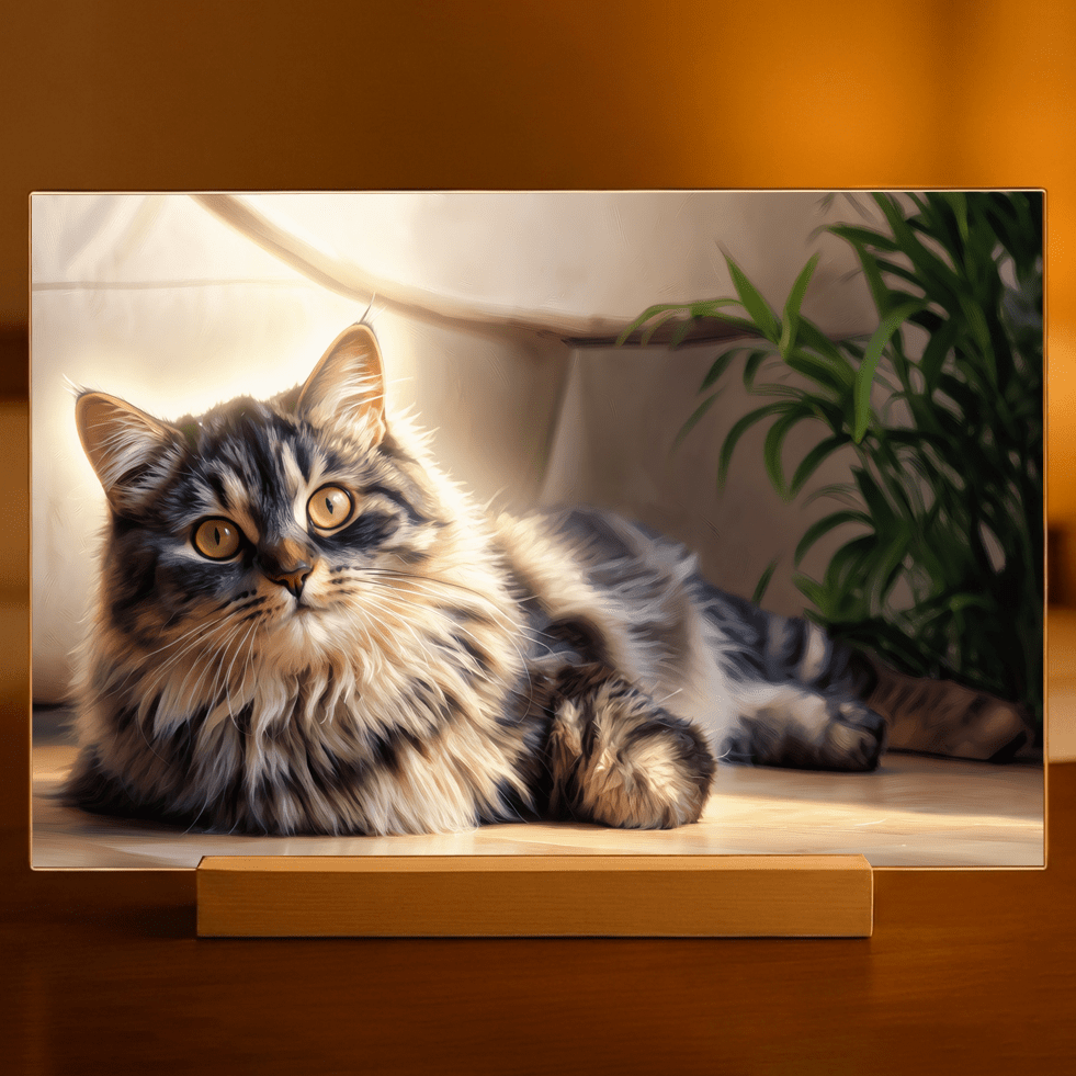 Portret kota - Druk na szkle, spersonalizowany prezent - idamell.com
