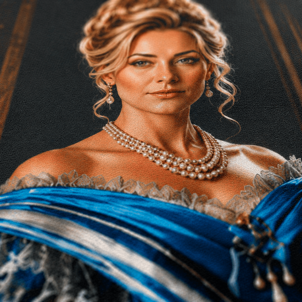 Portret królowej - druk na płótnie, spersonalizowany prezent - idamell.com