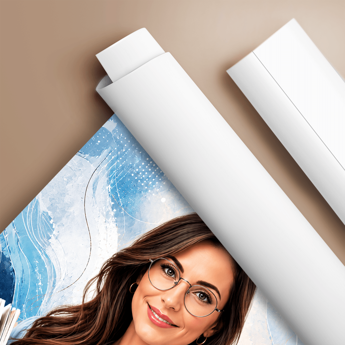 Portret nauczyciela - plakat, spersonalizowany prezent dla nauczyciela - idamell.com