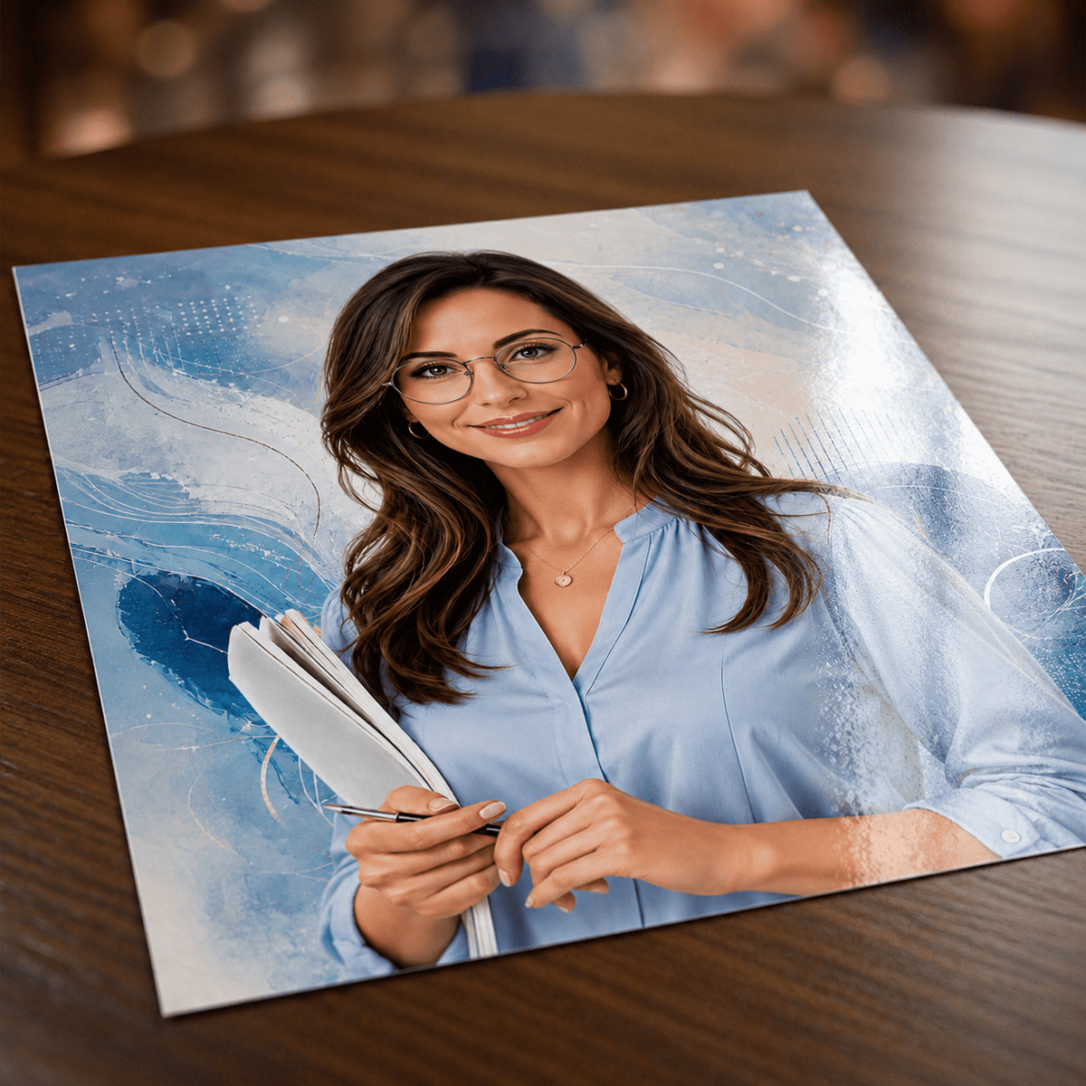 Portret nauczyciela - plakat, spersonalizowany prezent dla nauczyciela - idamell.com