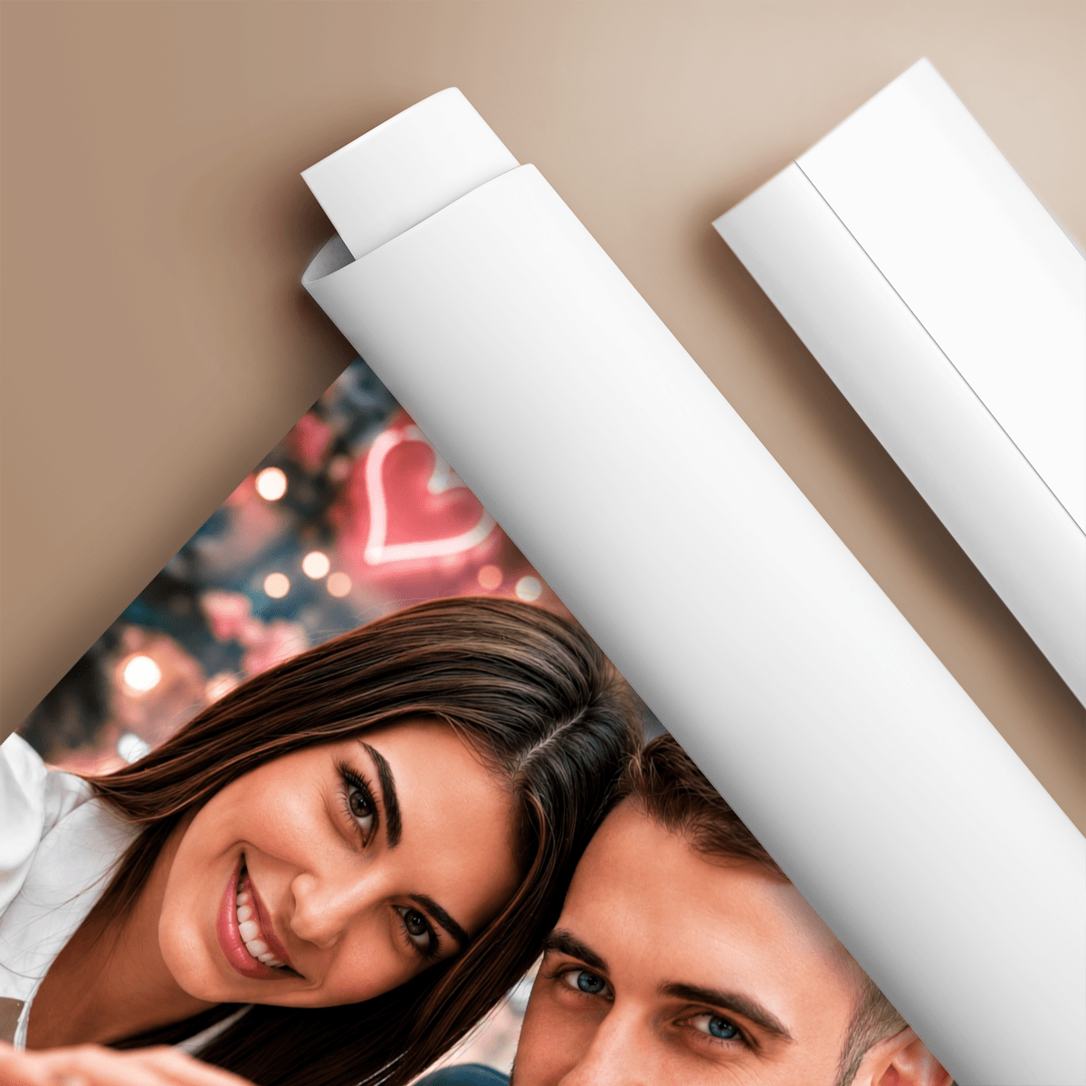 Portret pary zakochanych - plakat, spersonalizowany prezent dla pary - idamell.com