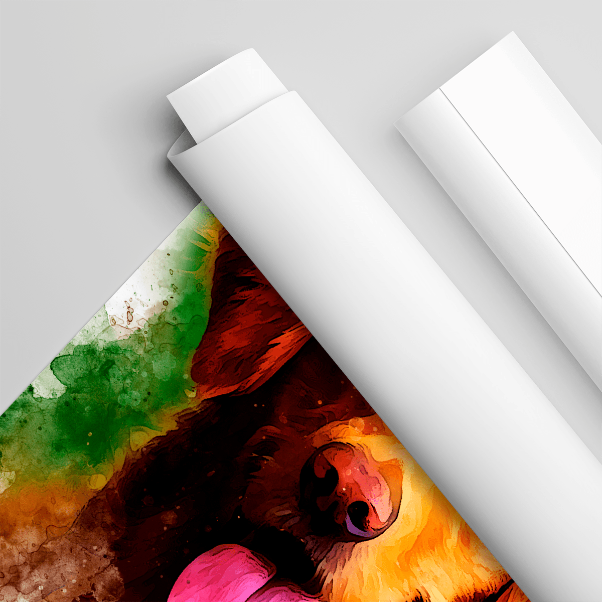 Portret pupila + imię - plakat, spersonalizowany prezent dla właściciela psa - idamell.com