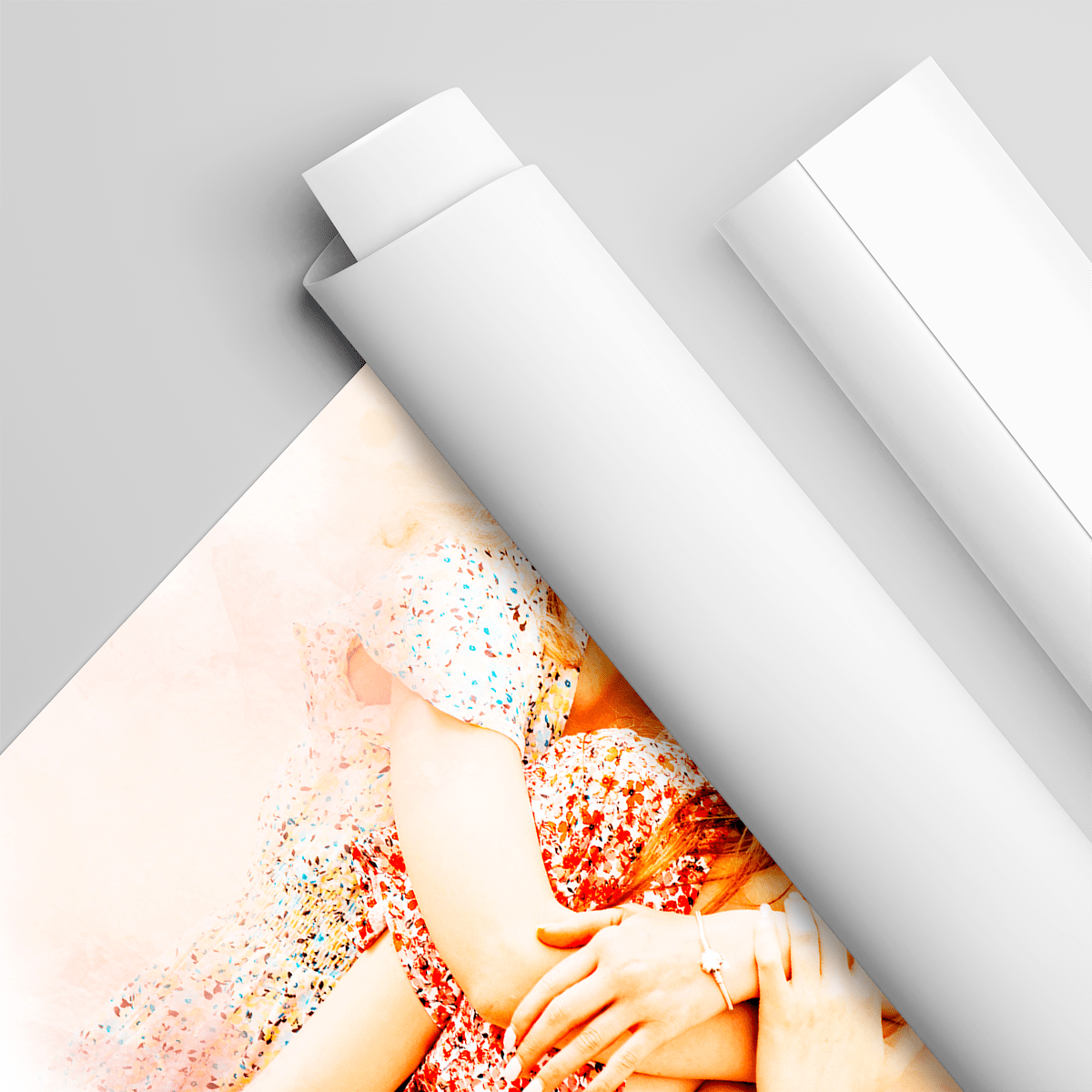 Portret sióstr - plakat, spersonalizowany prezent dla siostry - idamell.com