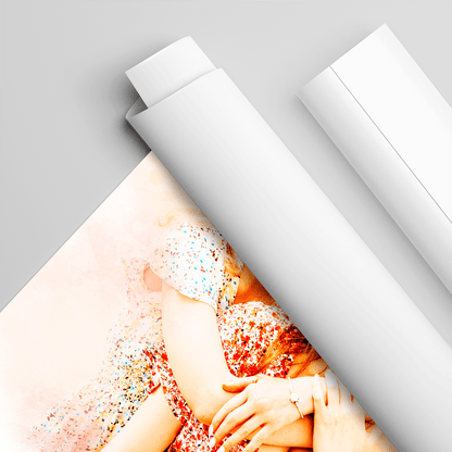 Portret sióstr - plakat, spersonalizowany prezent dla siostry - idamell.com