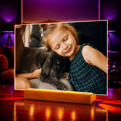 Portret ze zdjęcia dziewczynka z pupilem prezent dla dziewczynki - idamell.com