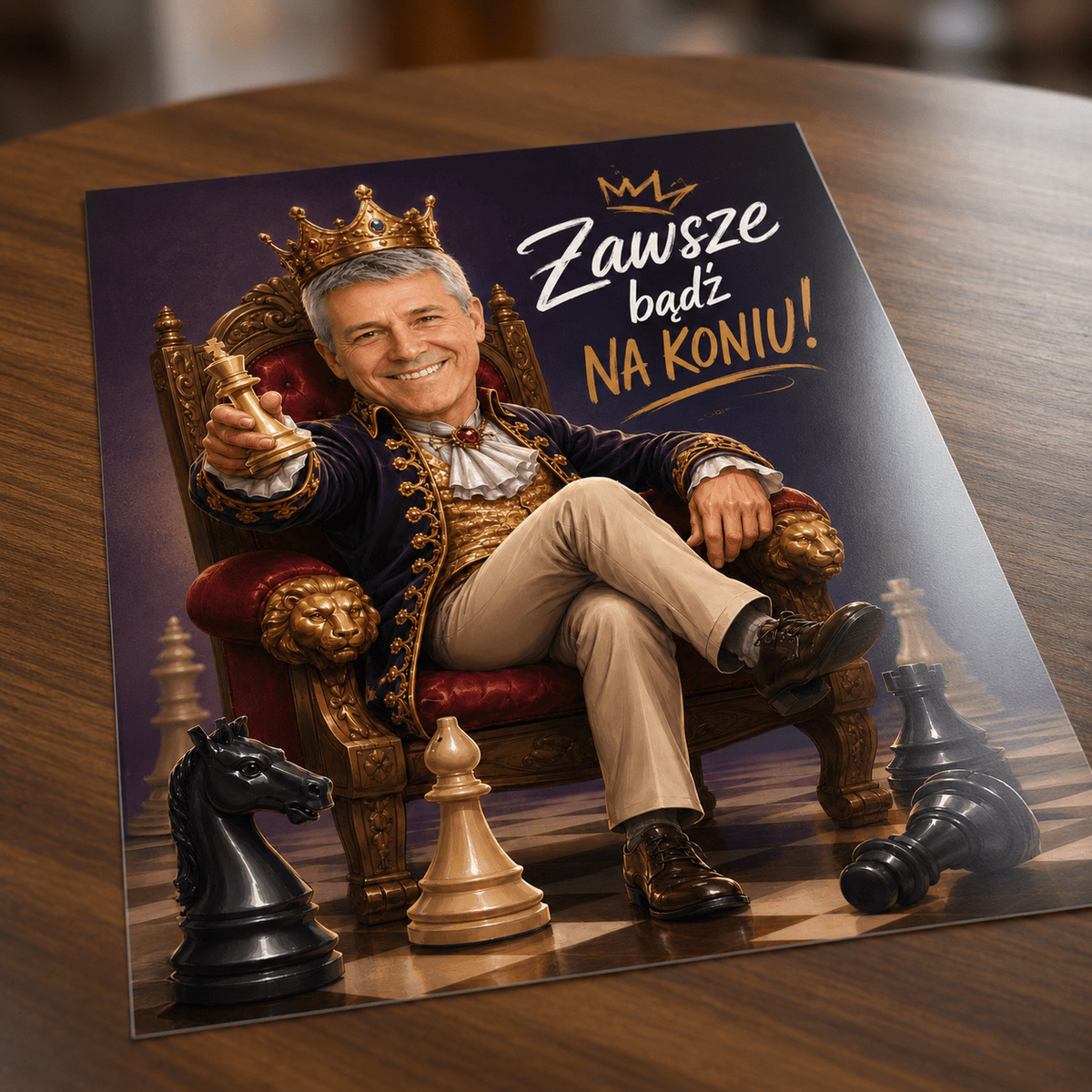 Portret ze zdjęcia na plakacie jednym kadrem prezent dla dziadka - idamell.com
