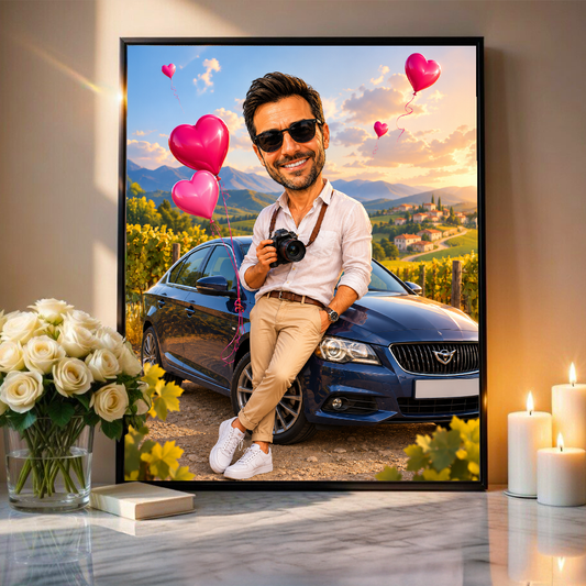 Portret ze zdjęcia na plakacie z cytatem prezent dla mężczyzny - idamell.com
