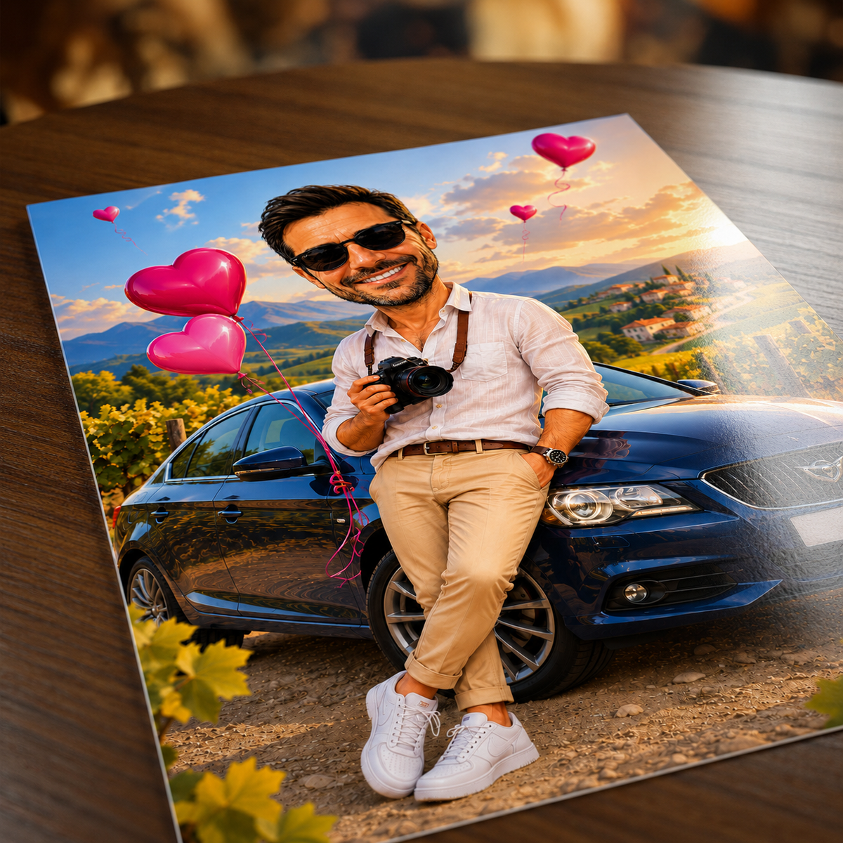 Portret ze zdjęcia na plakacie z cytatem prezent dla mężczyzny - idamell.com