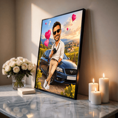 Portret ze zdjęcia na plakacie z cytatem prezent dla mężczyzny - idamell.com