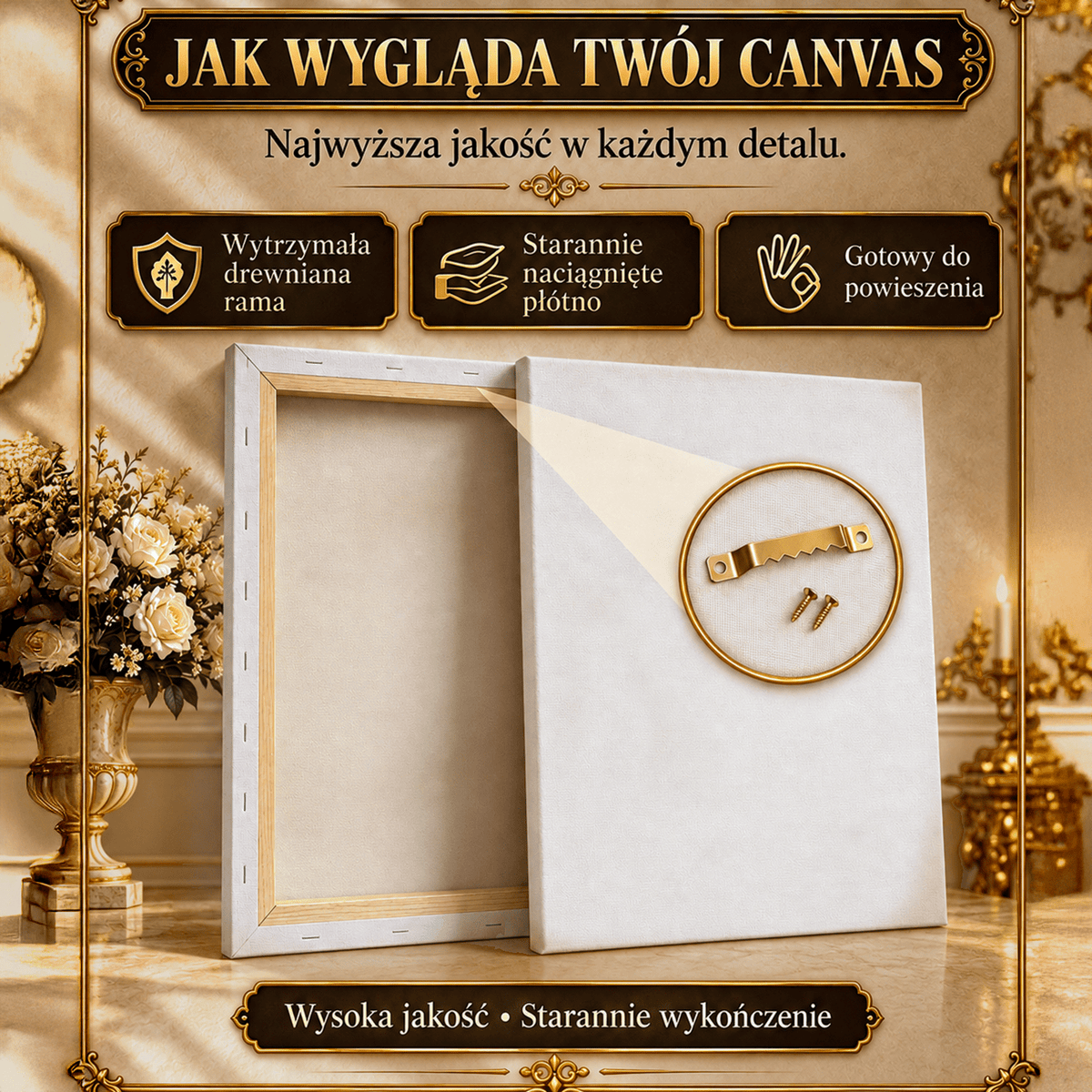 Portret ze zdjęcia na płótnie Elegancka para — prezent dla pary - idamell.com