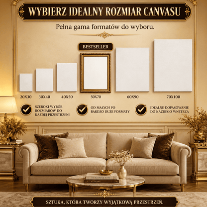 Portret ze zdjęcia na płótnie Elegancka para — prezent dla pary - idamell.com