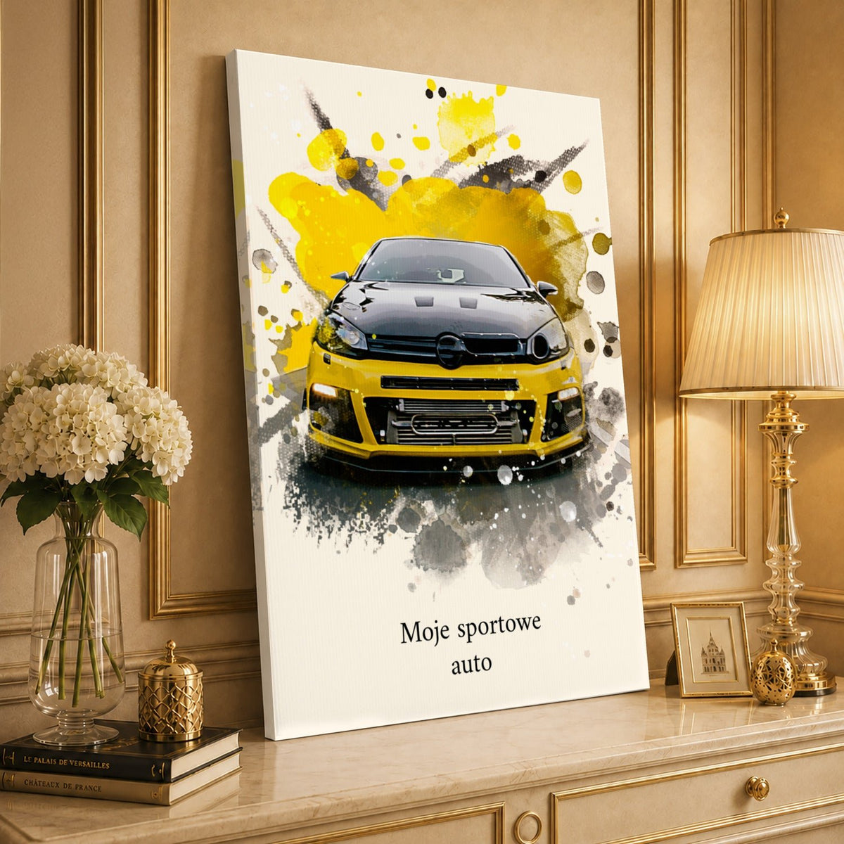 Portret ze zdjęcia na płótnie Sportowe auto — prezent dla kierowcy - idamell.com