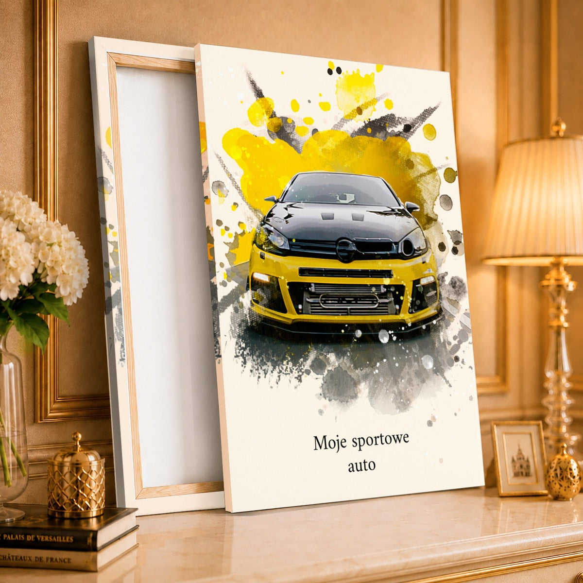 Portret ze zdjęcia na płótnie Sportowe auto — prezent dla kierowcy - idamell.com