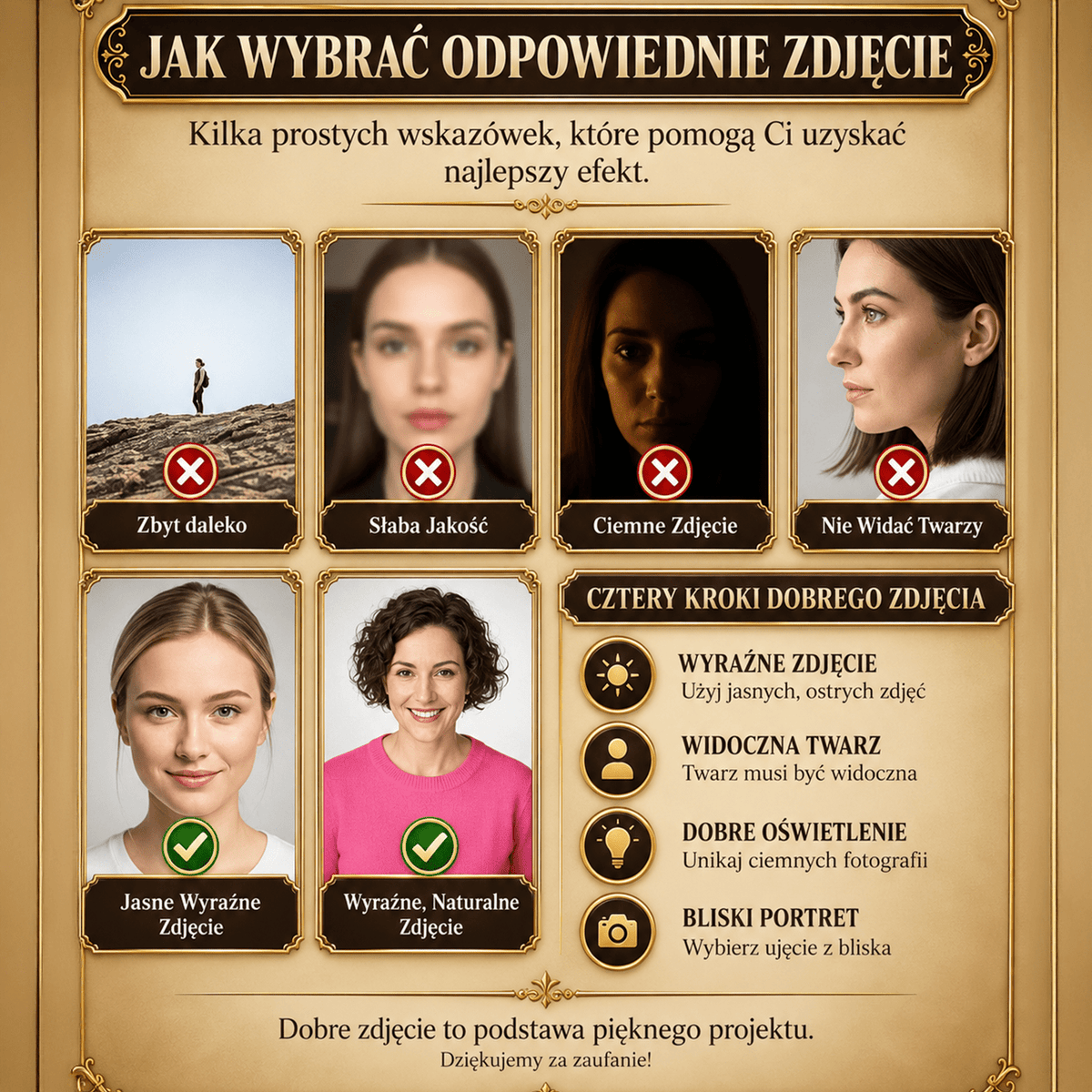 Portret ze zdjęcia na płótnie Urodzinowa niespodzianka — prezent na urodziny - idamell.com