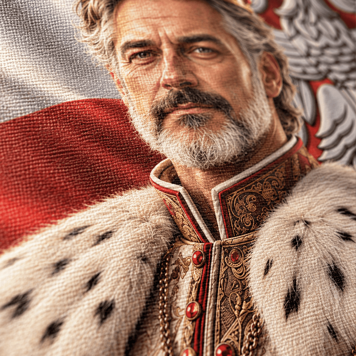 Portret ze zdjęcia na płótnie Władca państwa — prezent dla mężczyzny - idamell.com