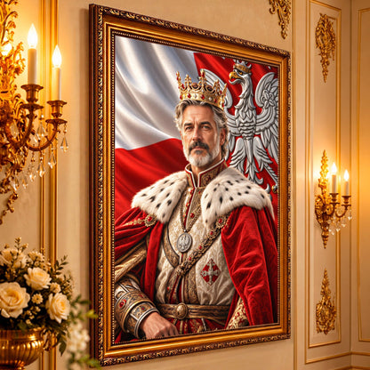 Portret ze zdjęcia na płótnie Władca państwa — prezent dla mężczyzny - idamell.com