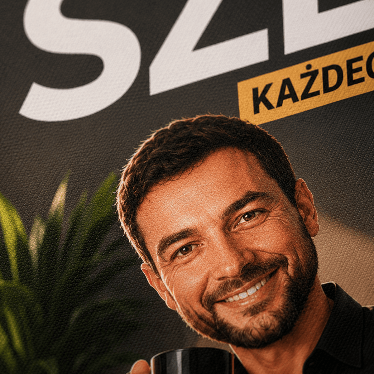 Portret ze zdjęcia na płótnie z życzeniami prezent dla szefa - idamell.com