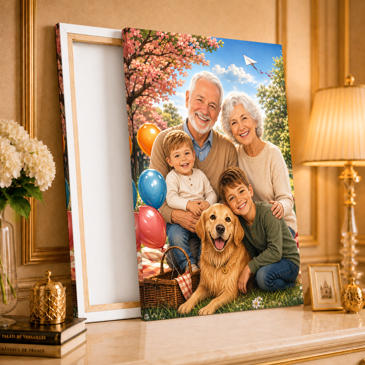 Portret ze zdjęcia na płótnie z życzeniami prezent na urodziny - idamell.com