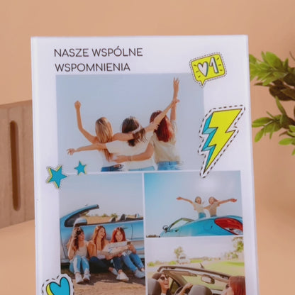 Obraz LED ze zdjęciem Nasze wspólne wspomnienia — prezent dla przyjaciółki