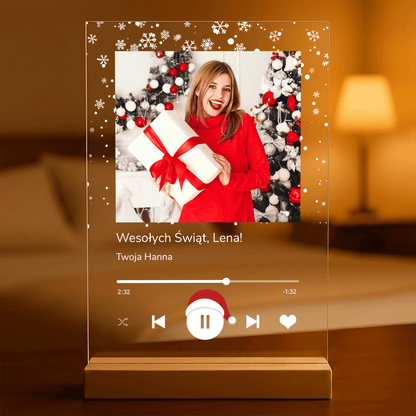 Przyjaciółki świąteczne Spotify - Druk na szkle, spersonalizowany prezent dla przyjaciółki - idamell.com