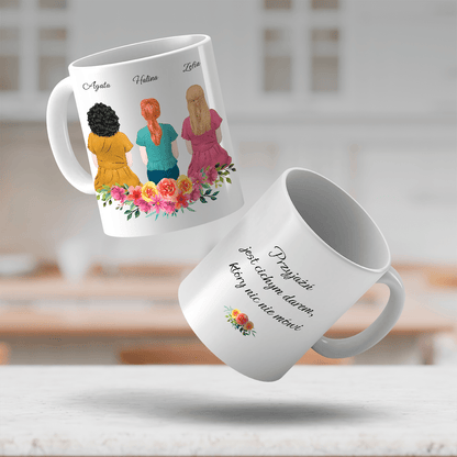 Przyjaźń Clipart - 1x Kubek z nadrukiem, spersonalizowany prezent dla przyjaciółki - idamell.com